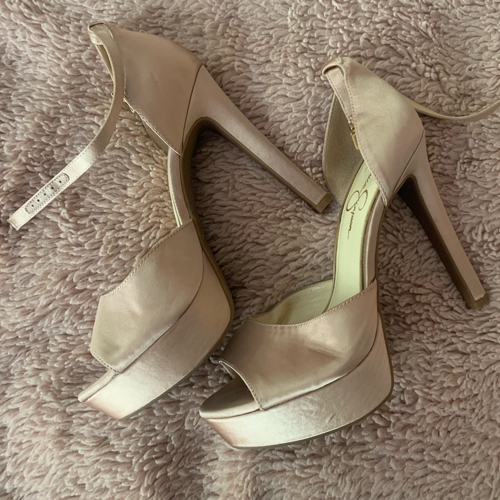 Jessica Simpson silk satin heels size 9